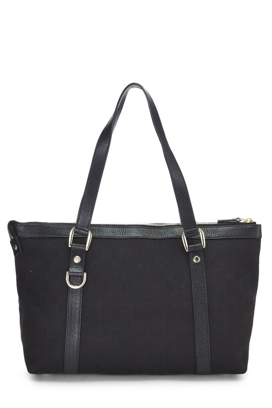 Black Original GG Canvas Abbey Zip Tote Small, , large image number 3