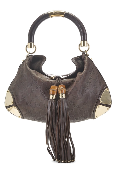 Brown Guccissima Leather Indy Hobo