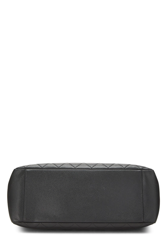 Black Quilted Caviar Grand Shopping Tote (GST), , large image number 4
