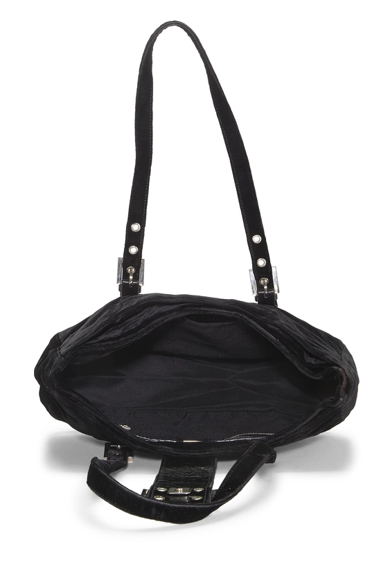 Black Velour Shoulder Bag, , large image number 5