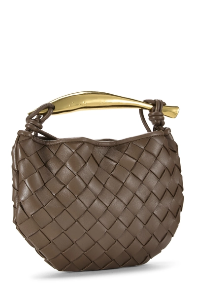 Brown Intrecciato Sardine Bag Mini, , large