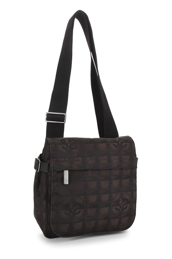 Brown Nylon Travel Line Shoulder Bag Small, , large image number 1