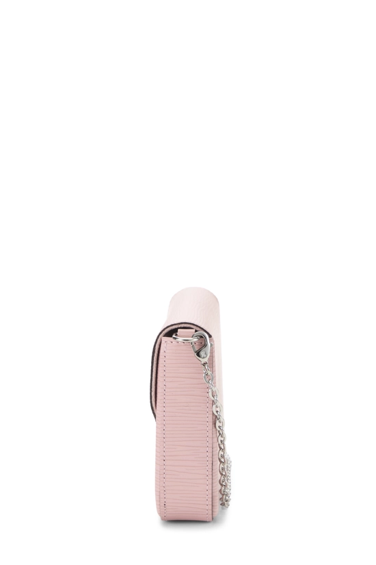 Rose Nacre Epi Pochette Felicie, , large image number 2