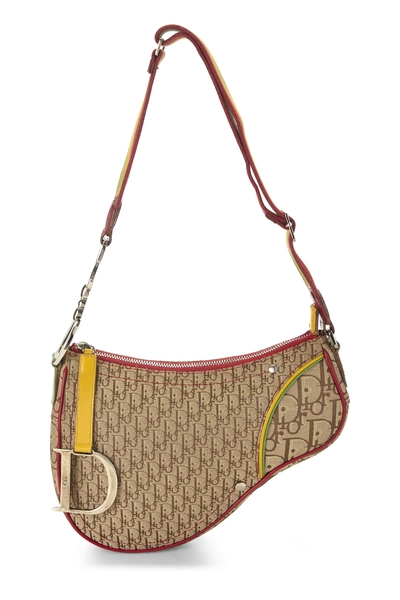 Beige Rasta Saddle Pochette