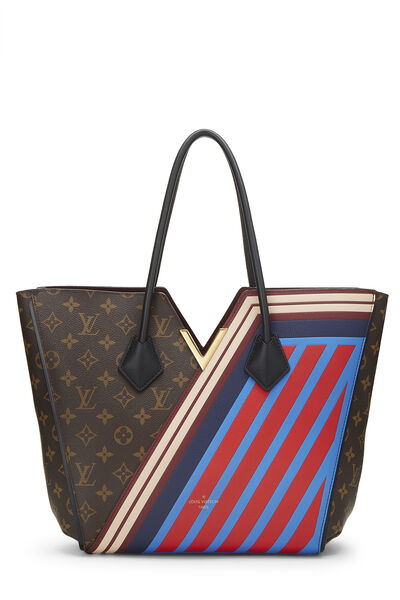 Louis Vuitton Multicolor Monogram Canvas Leather Blocks Stripes