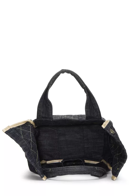 Blue Denim 'CC' Handbag, , large image number 5