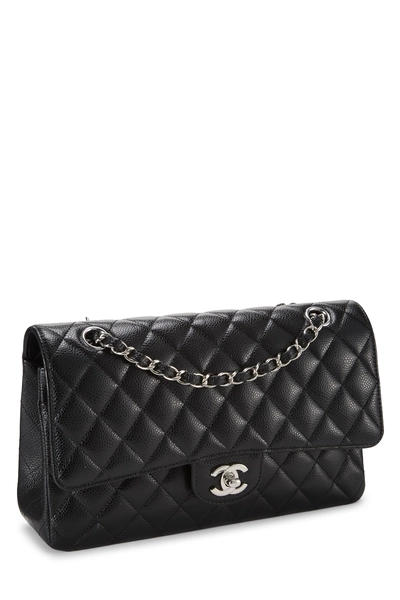 Chanel Black Quilted Caviar Classic Double Flap Medium — photo 2