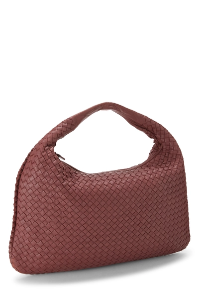 Red Intrecciato Veneta Hobo Large, , large