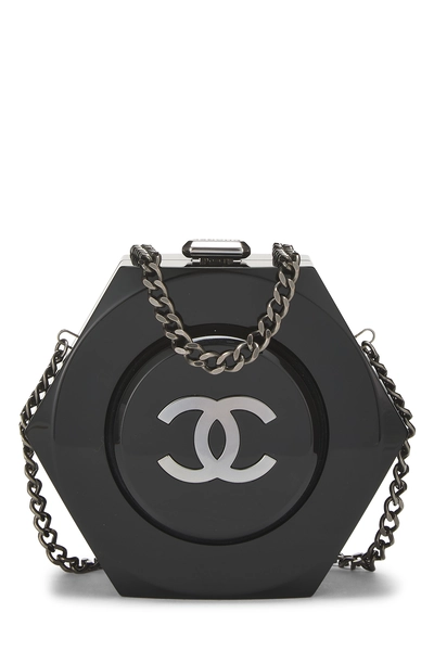 Black Acrylic Hexagon Minaudi&egrave;re 