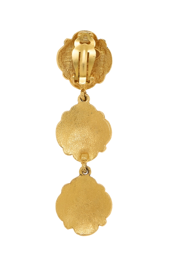 Red Gold Gripoix Earrings, , large image number 1