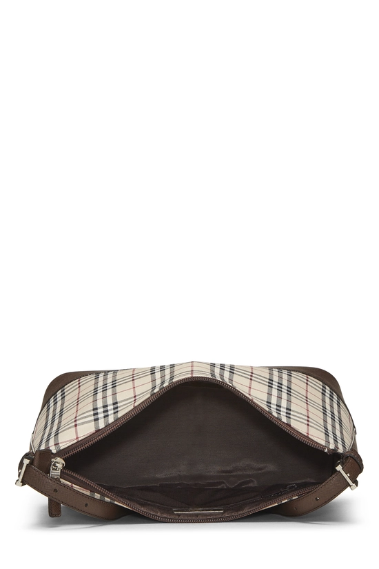 Brown Check Jacquard Canvas Hobo Small, , large image number 5