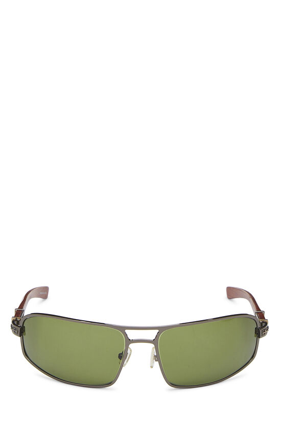 Green & Silver Metal Starfire Sunglasses, , large image number 0