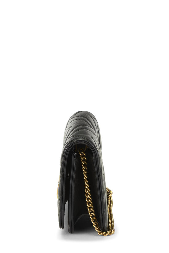 Black Leather GG Marmont Mini, , large image number 2