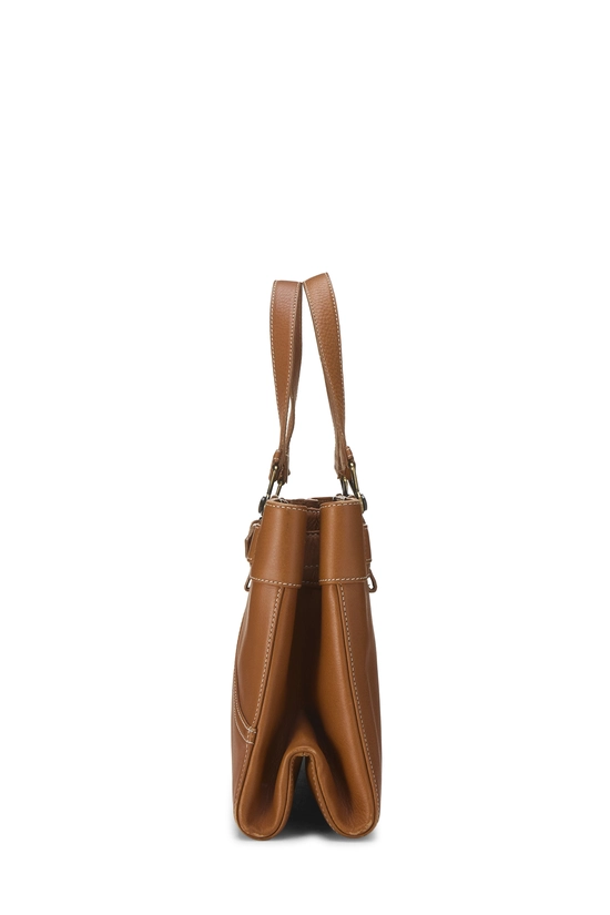 Brown Leather Jeans Pocket Tote, , large image number 2