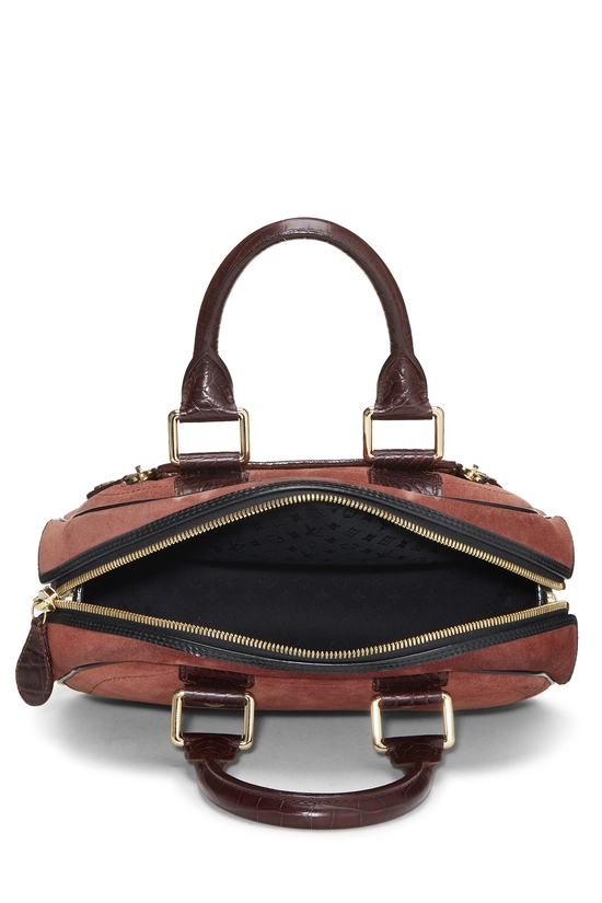 Burgundy Suede Stamp Bag PM, , large image number 5