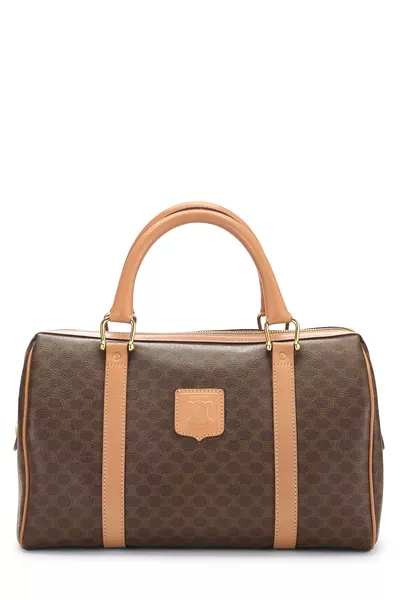 Brown Coated Canvas Macadam Boston