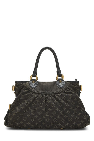 Black Monogram Denim Neo Cabby MM