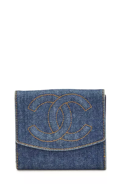Blue Denim 'CC' Wallet