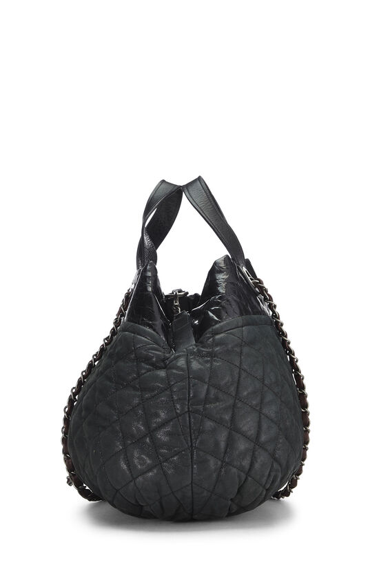 Black Quilted Calfskin In the Mix Tote Large, , large image number 2