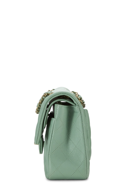 Green Quilted Caviar Classic Double Flap Small, , large image number 2