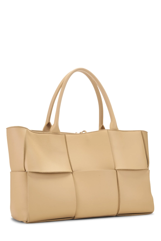 Beige Calfskin Maxi Intrecciato Arco Tote Medium, , large image number 1