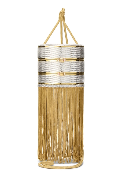 Gold Crystal Fringe Minaudi&egrave;re