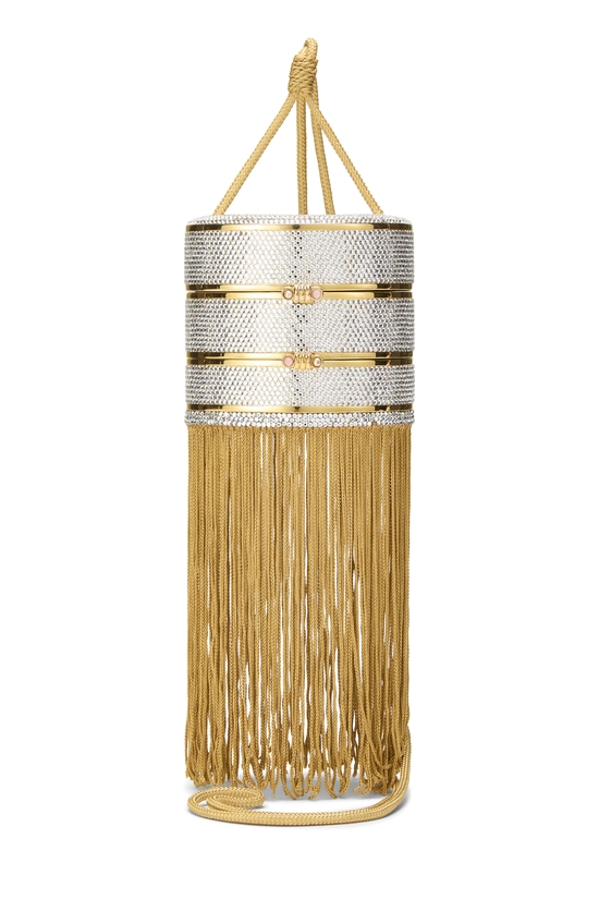 Gold Crystal Fringe Minaudi&egrave;re, , large image number 0