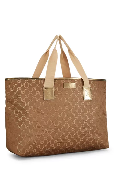 Gucci Gold Lurex Canvas Tote XL — photo 2