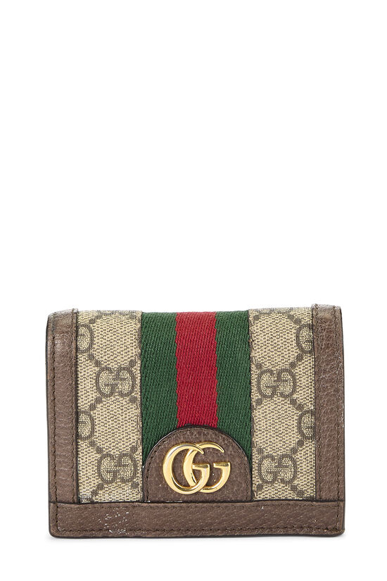 Brown GG Supreme Ophidia French Wallet, , large image number 0