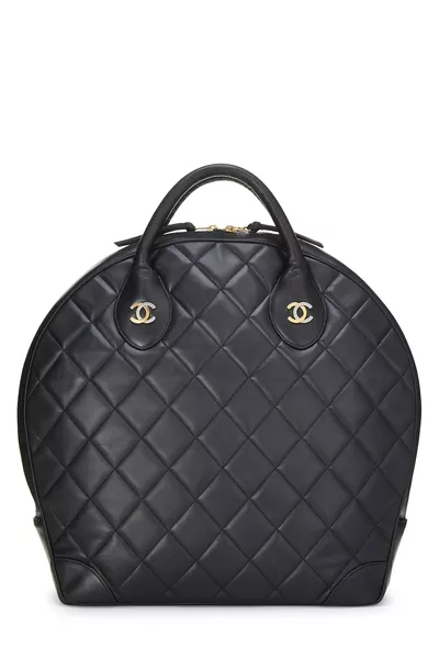 Black Quilted Lambskin Paris Limited Bowler Large