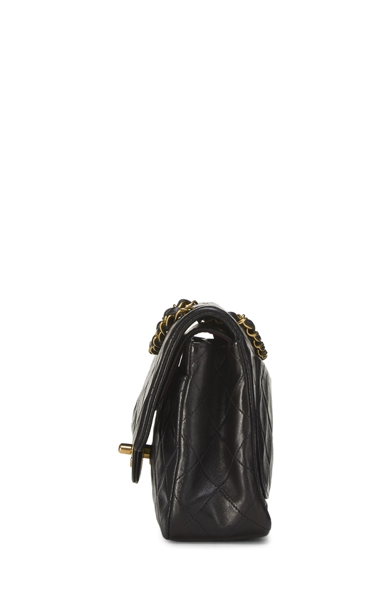 Black Quilted Lambskin Classic Double Flap Small, , large image number 2
