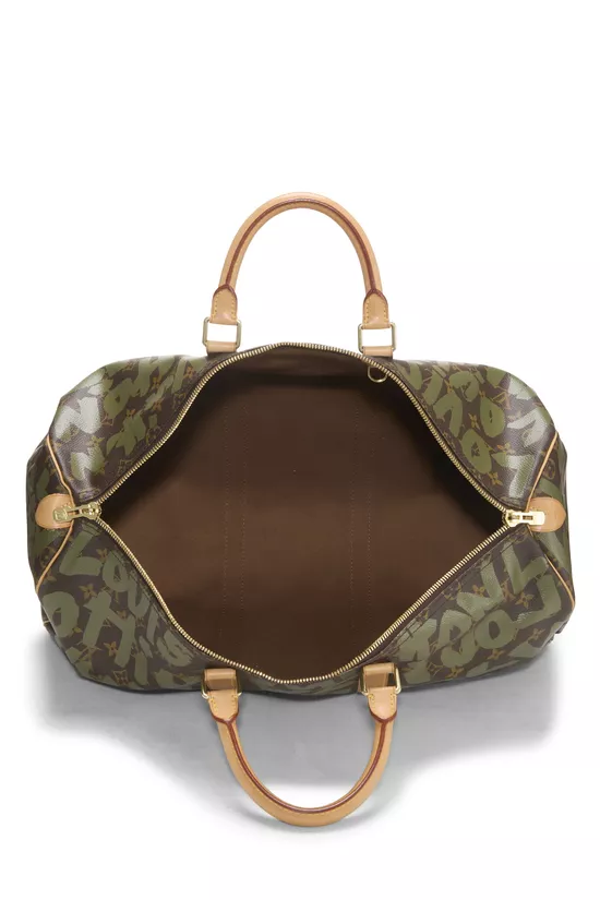 Stephen Sprouse x Louis Vuitton Green Monogram Graffiti Keepall 50, , large image number 5