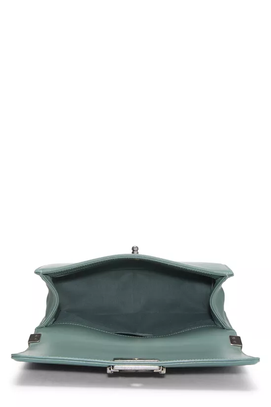 Green Quilted Calfskin Boy Medium, , large image number 5