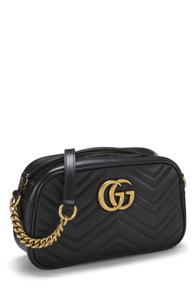 Gucci Black Leather GG Marmont Crossbody Bag — photo 2