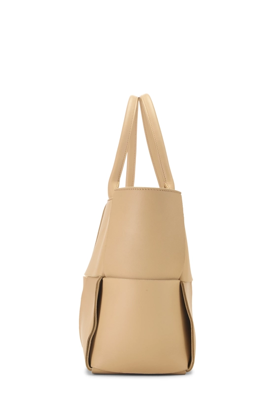 Beige Calfskin Maxi Intrecciato Arco Tote Medium, , large image number 2