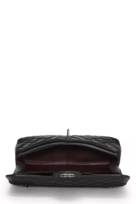 Black Quilted Caviar New Classic Double Flap Jumbo, , large image number 5