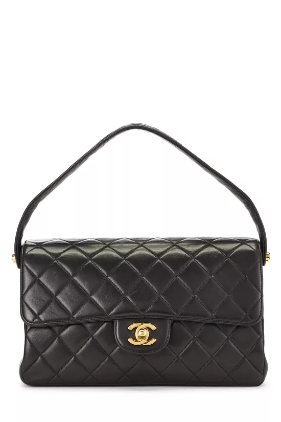 Black Quilted Lambskin Double Sided Classic Flap Medium, , large image number 3