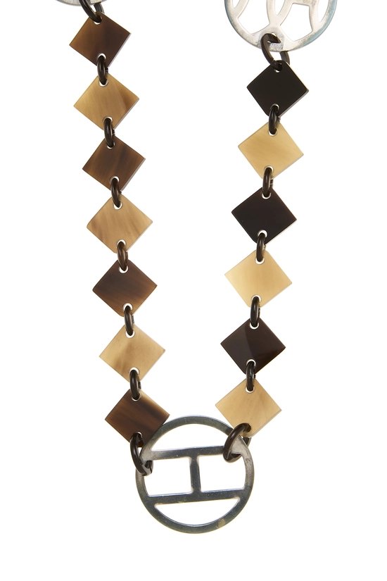 Brown Acrylic Buffalo Horn Lena Necklace, , large image number 1