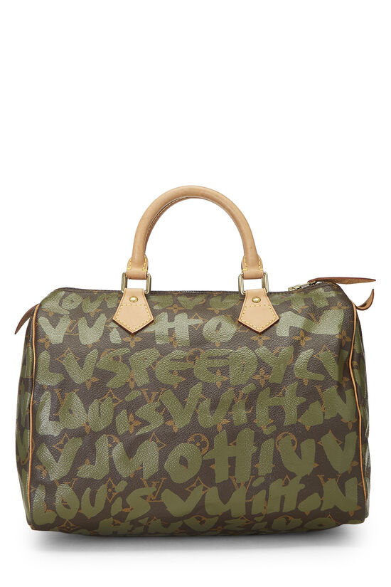 Stephen Sprouse x Louis Vuitton Green Monogram Graffiti Speedy 30, , large image number 1