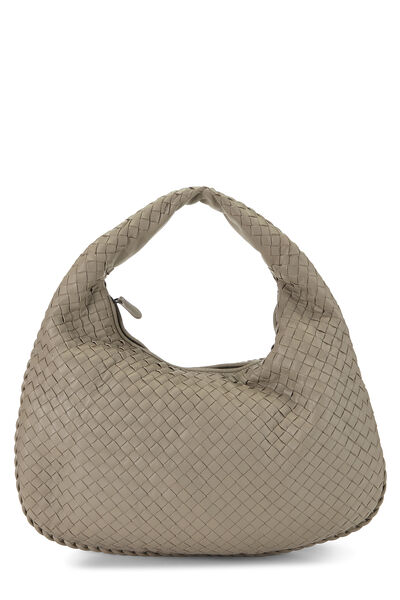 Grey Intrecciato Veneta Hobo Medium