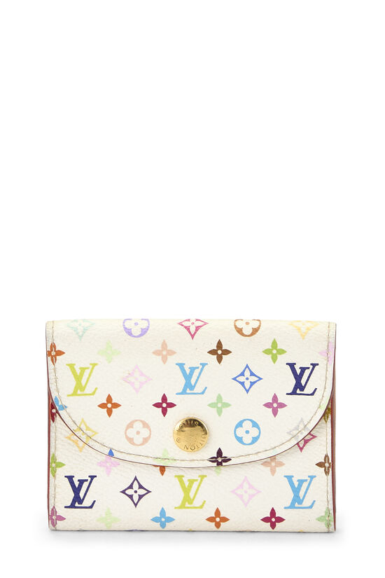 Takashi Murakami X Louis Vuitton White Monogram Multicolore Business Card Holder, , large image number 0