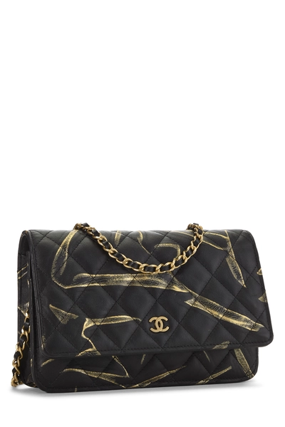 Chanel Black Calfskin Classic Quilted Wallet on Chain (WOC) — photo 2
