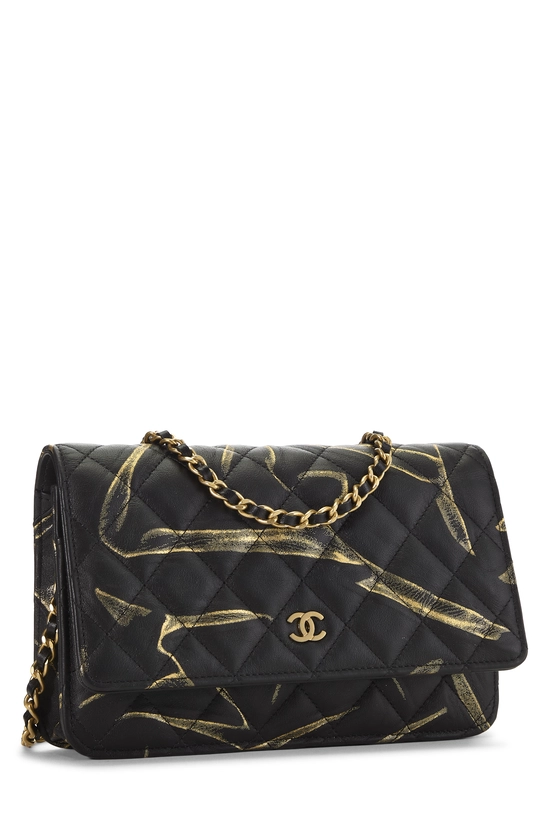 Black Calfskin Classic Quilted Wallet on Chain (WOC), , large image number 1