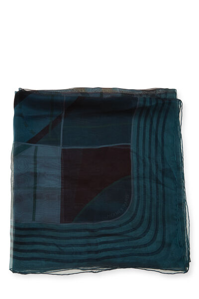 Blue & Multicolor 'Herm&egrave;s Sport' Silk Scarf 140, , large