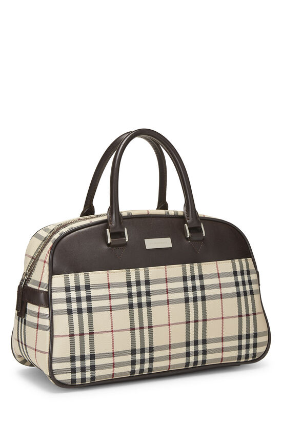 Brown House Check Bowler Handbag Medium, , large image number 1