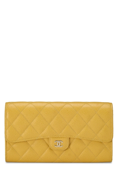 Yellow Caviar Classic Long Flap Wallet