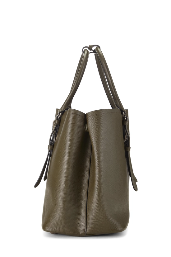 Green Saffiano Leather Double Tote Medium, , large image number 2