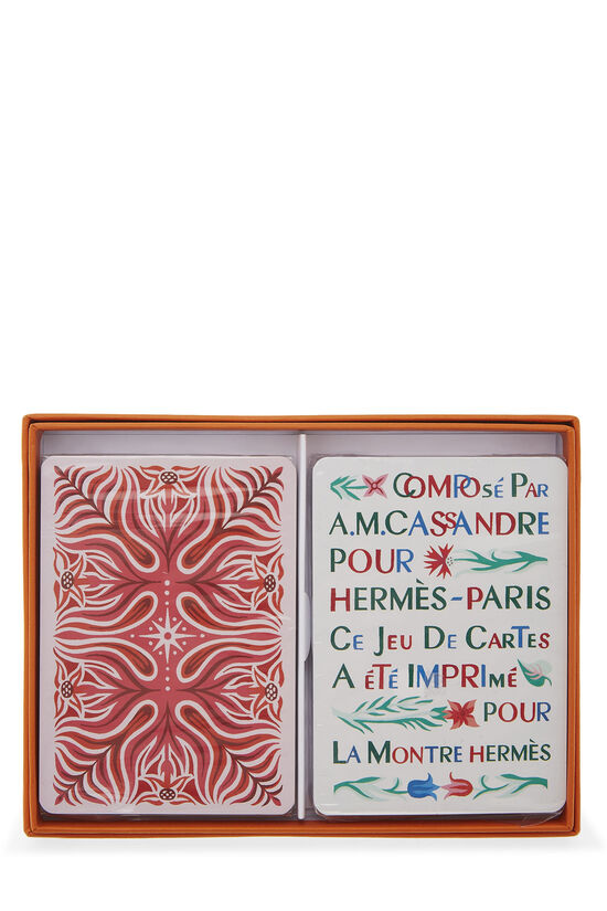 Red Printed Playing Card Set, , large image number 0