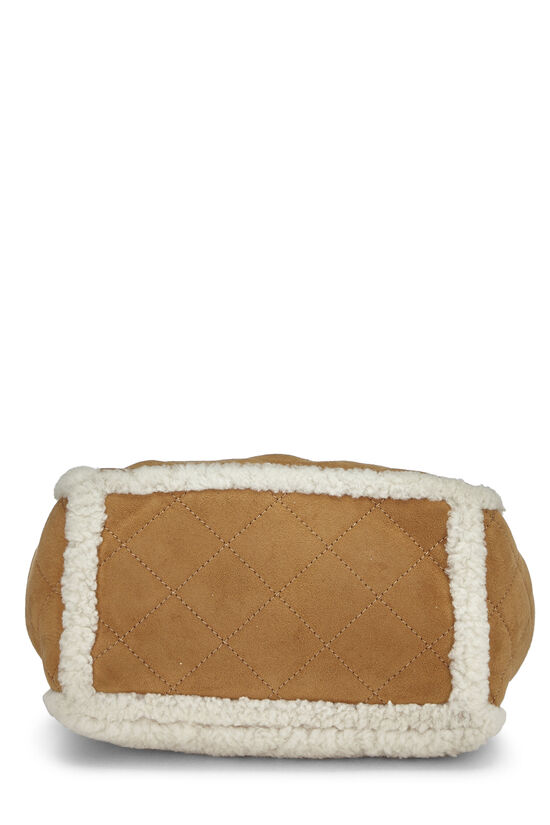 Brown Shearling 'Coco Neige' Shopping Tote Small, , large image number 4