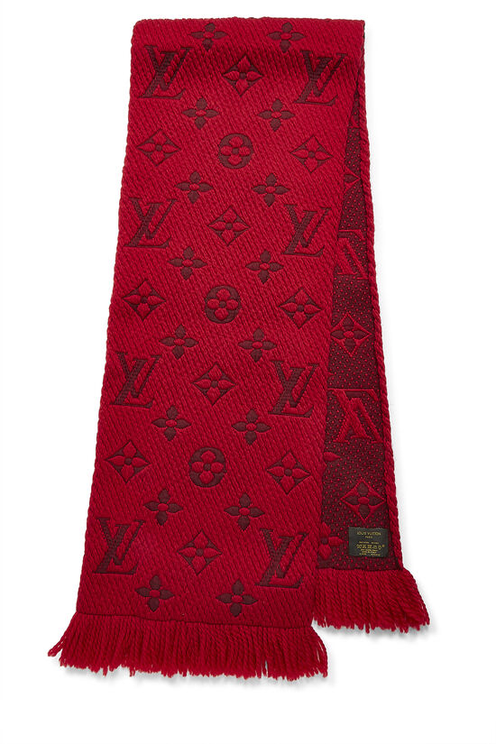 Red Wool Logomania Scarf, , large image number 0